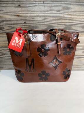 Chestnut Brown Leather Large Shoulder Bag & Wallet Set